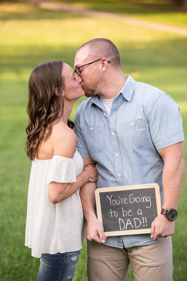 Chalkboard Surprise Pregnancy Reveal