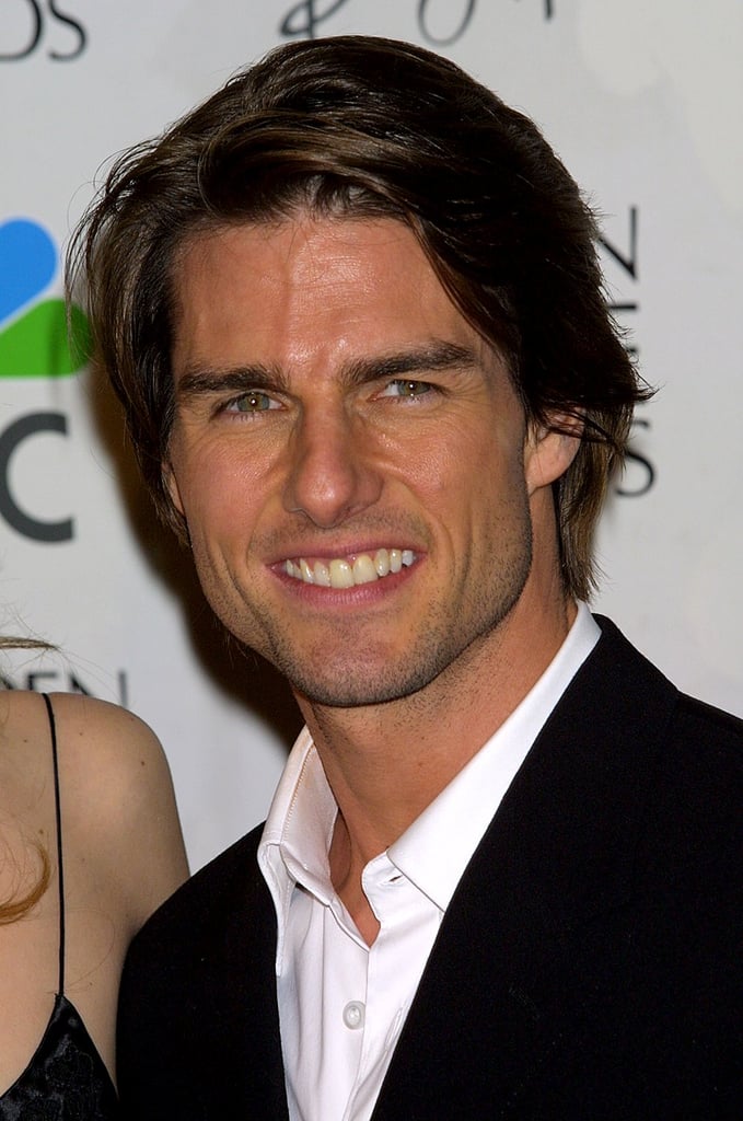 Tom Cruise looked happy at the Golden Globes in January 2001.