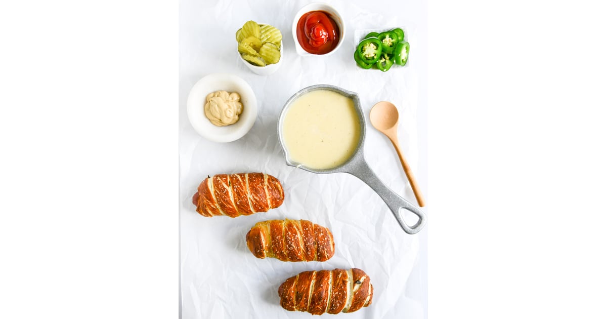 Jalapeño Pretzel Dogs With Cheddar Beer Sauce Best Hot Dog Recipes