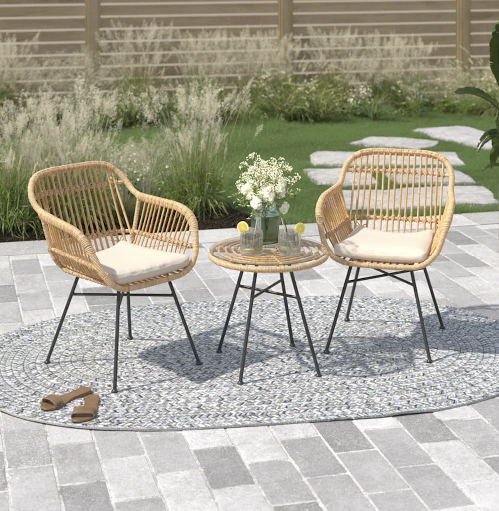 A Rattan Chairs Set