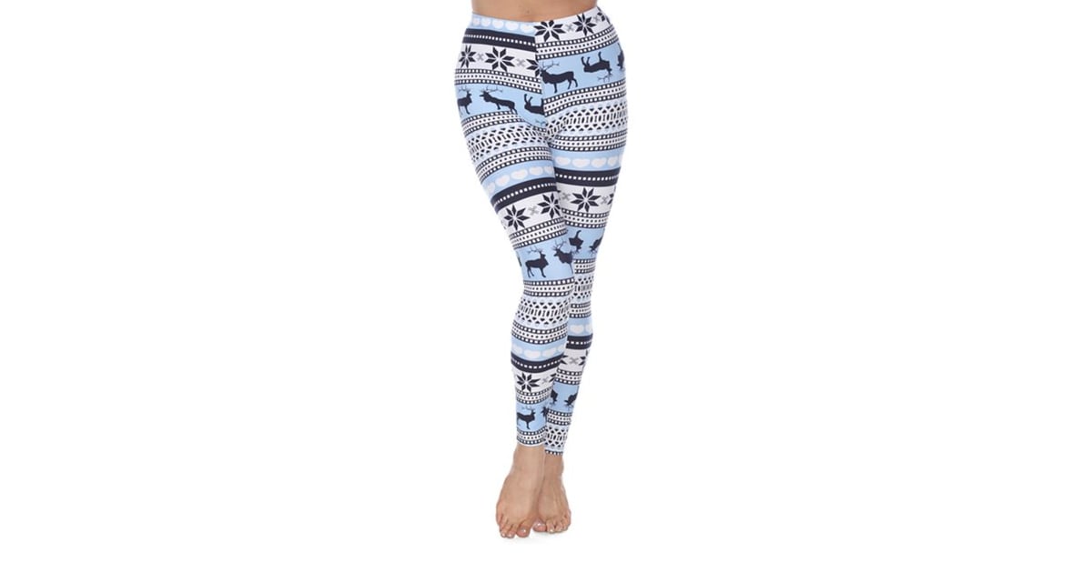 Kohl's White Mark Holiday Print Leggings Cutest Patterned Holiday Leggings POPSUGAR Fitness
