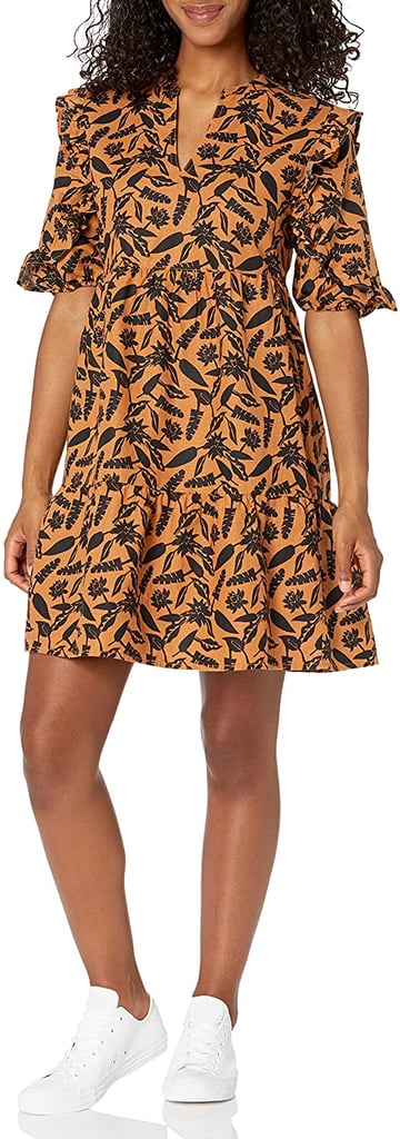 For Everyday Style: Goodthreads Linen Split Neck Tiered Dress