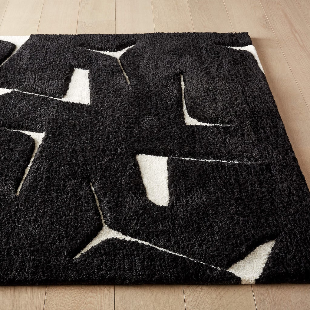 A Unique Rug: CB2 Sway Black Tufted Rug