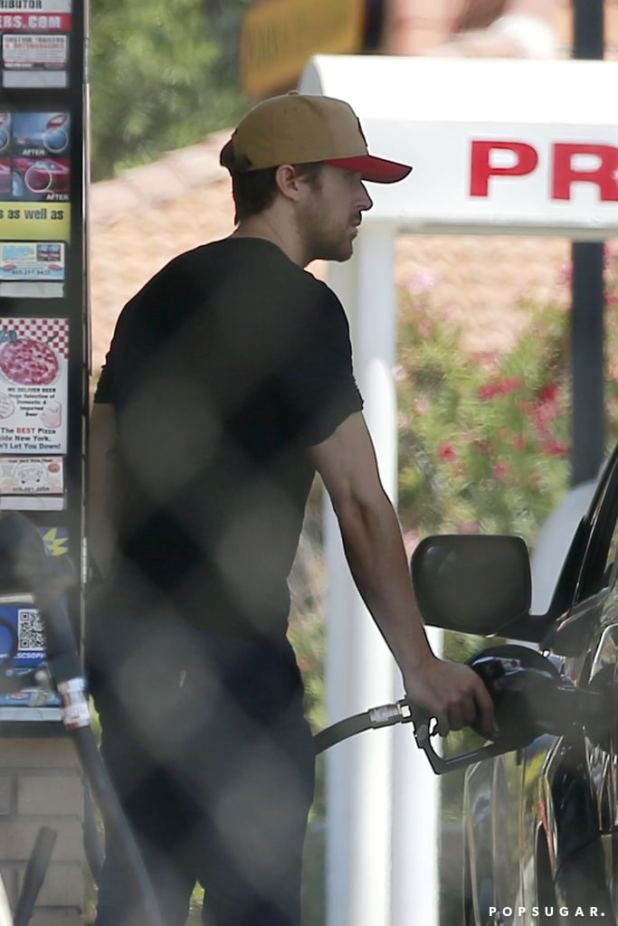 Ryan Gosling Getting Gas in LA