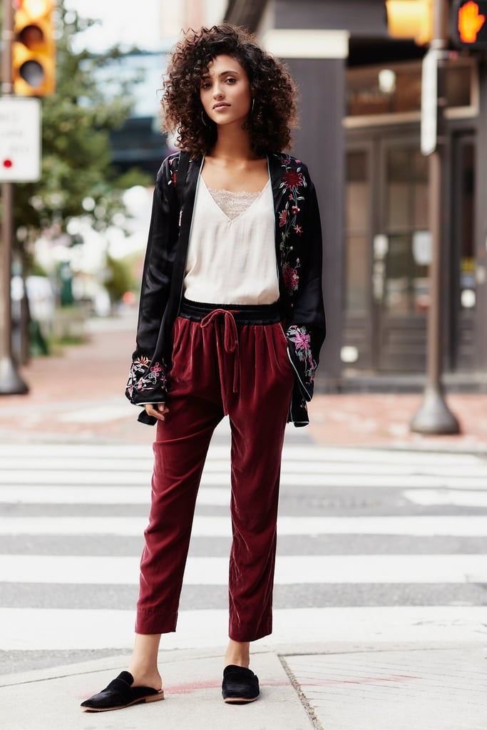 Velvet Dressing Up Jogger Pants Free People Velvet Floral Dress