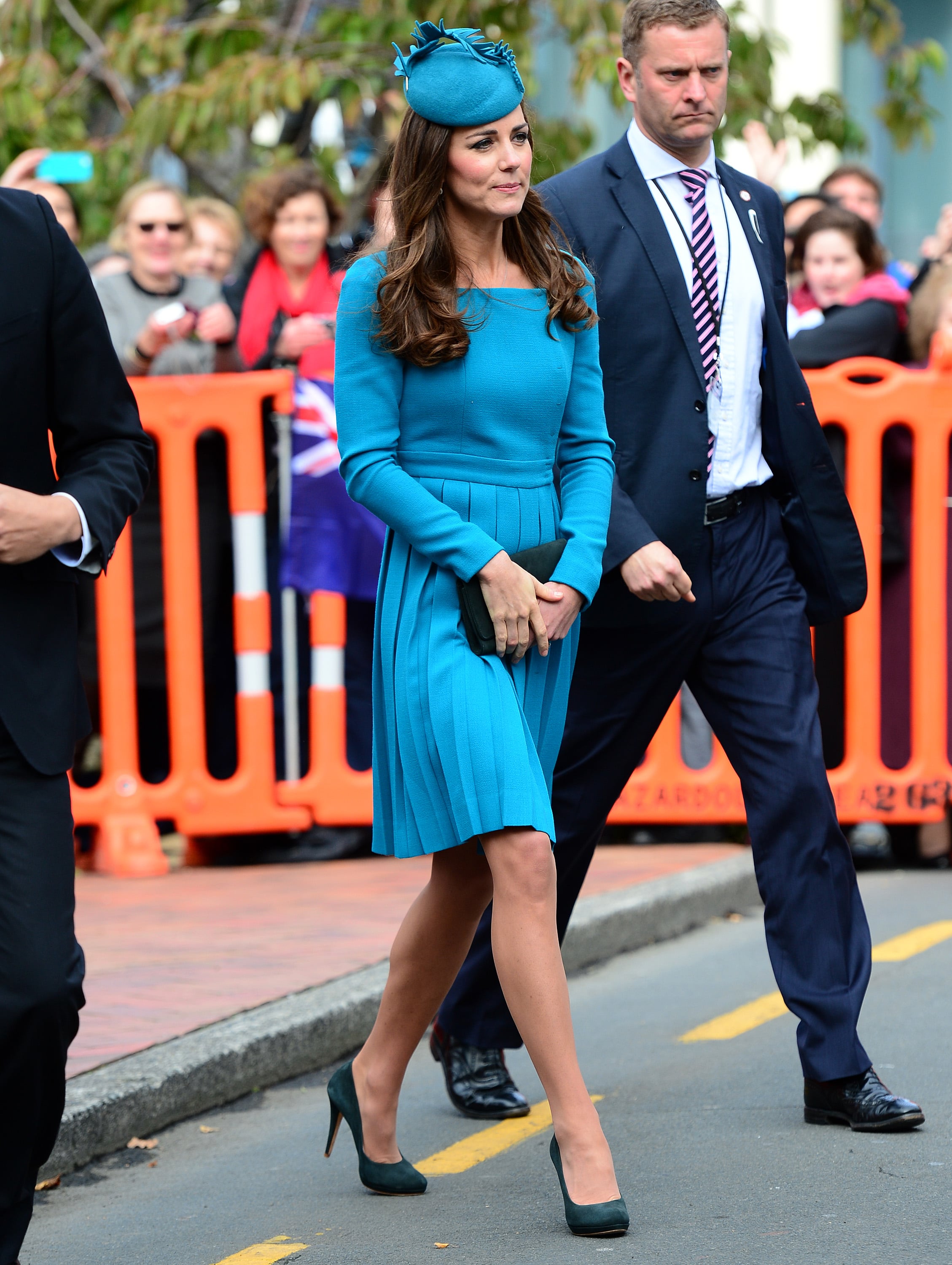 Kate Middleton Shines in Baby Blue on First Red Carpet Since