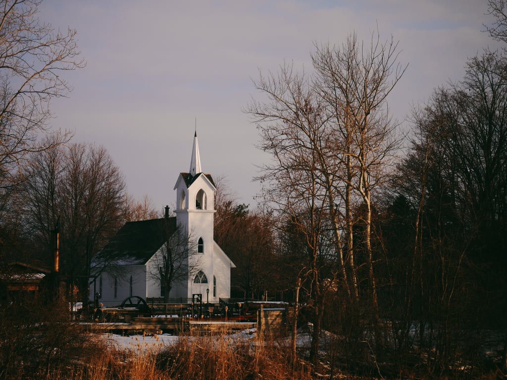 You're able to orient yourself based on which church is on what corner.