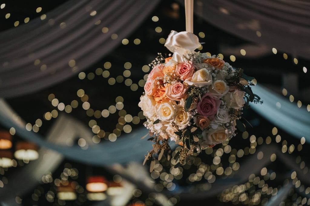Elegant Wedding Reception With Blush and Gray Colors