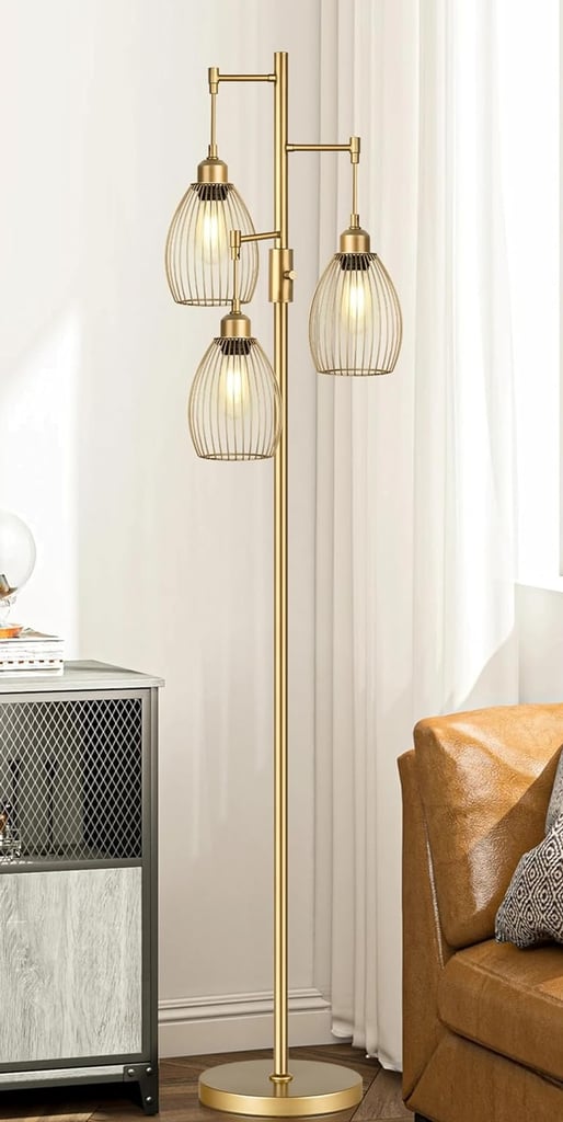Torondo Dimmable Floor Lamp ($60, originally $90)
My living room is always a work in progress. In other words, when I see a new piece of furniture or light fixture at a great price, I will never pass up the opportunity to upgrade. This standing floor lamp caught my eye with its tiered teardrop bulbs and dimmable feature. Plus, the gold detailing makes it neutral to a variety of aesthetics.