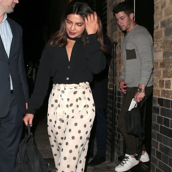 Priyanka Chopra in Polka-Dot Pants With Nick Jonas