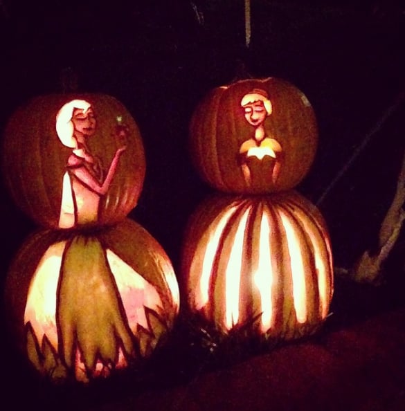 Anna and Elsa Pumpkins