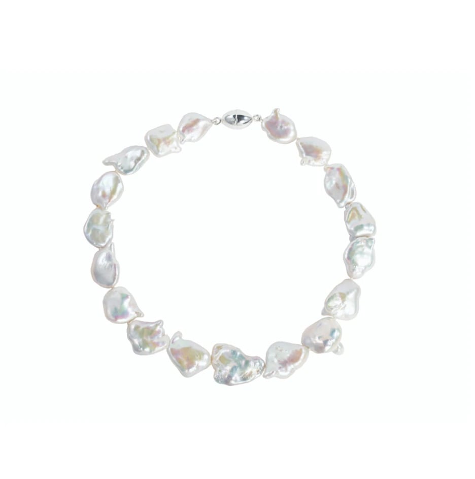 Olivia & Pearl Keshi Choker Necklace Pearlescent