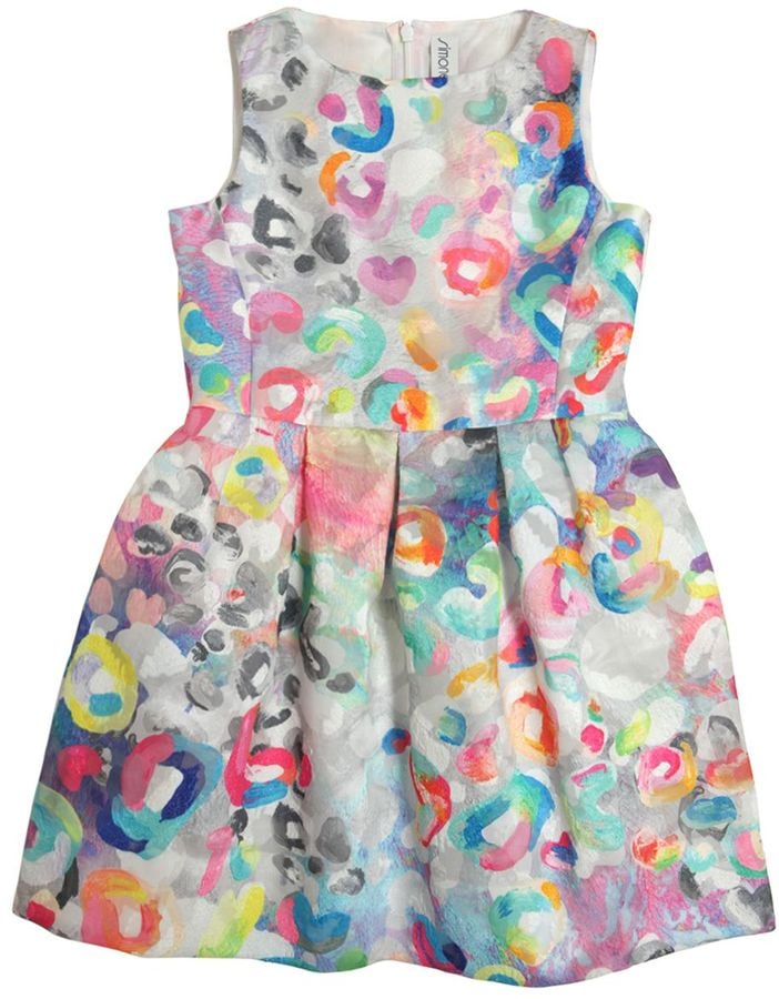 Abstract Organza Jacquard Dress