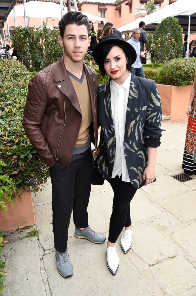 Nick Jonas and Demi Lovato looked adorable at the Roc Nation and Three Six Zero brunch.