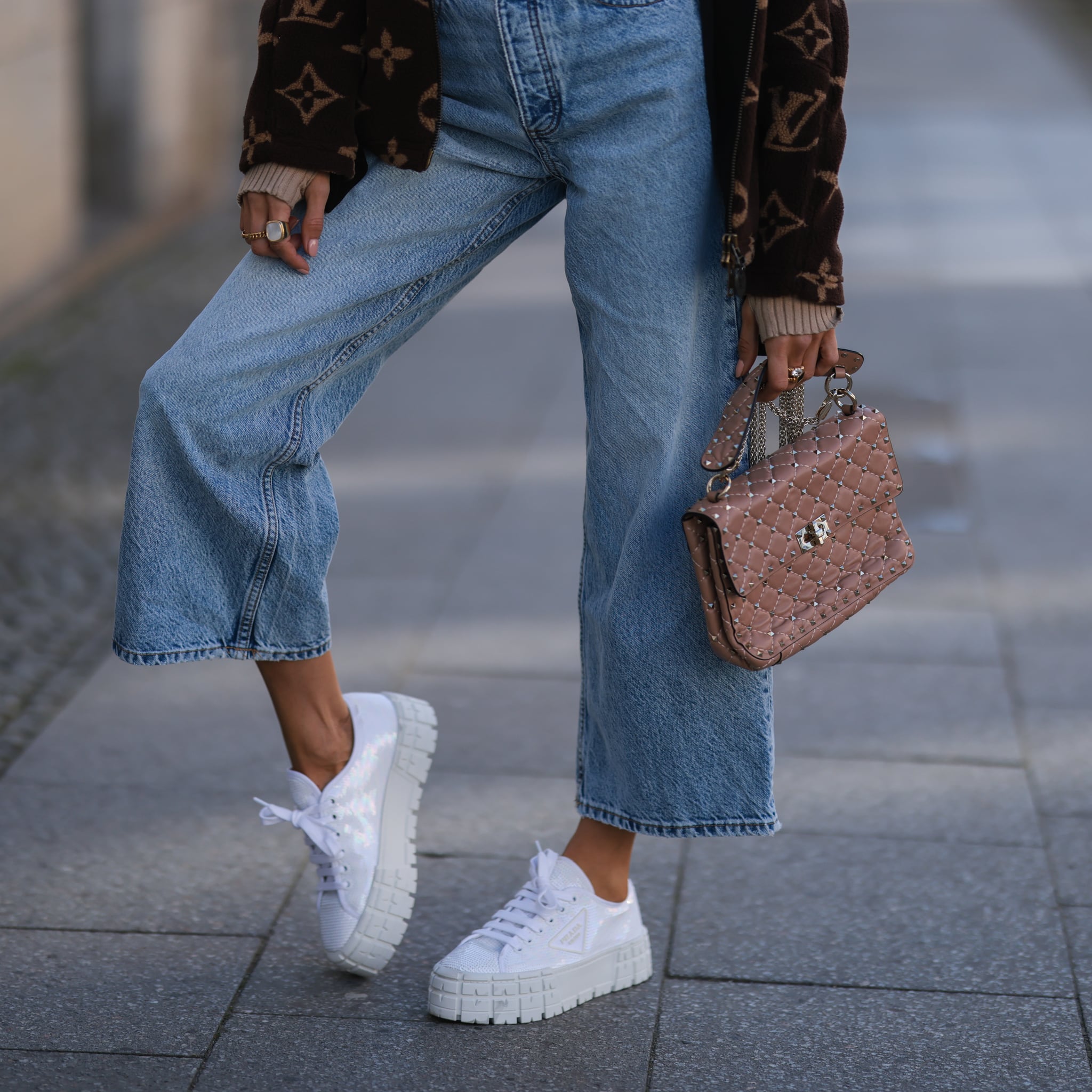 Prada Double Wheel Sneaker Light Blue, Platform Sneaker