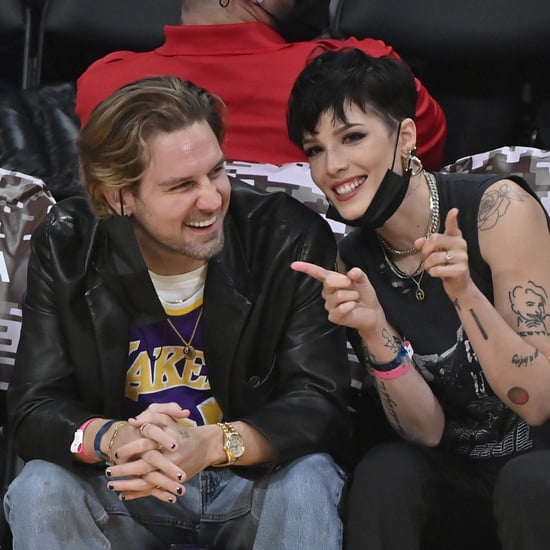 Halsey Wears Hip-Cutout Pants to Lakers Game With Alev Aydin