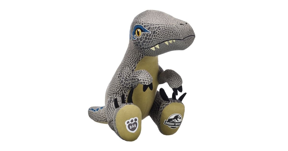 stuffed velociraptor blue