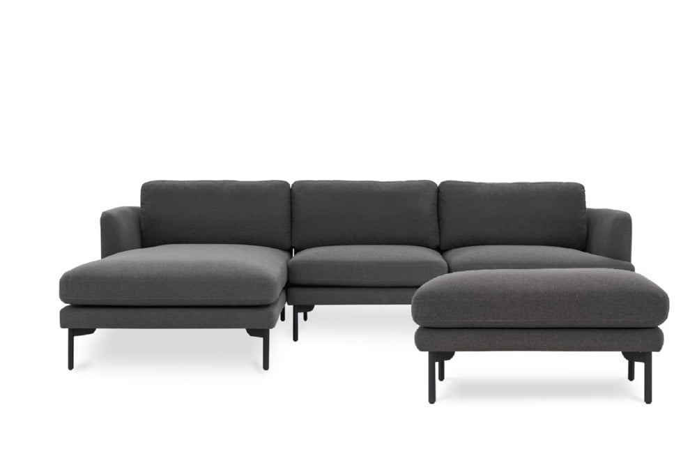 Castlery Pebble Chaise Sectional Sofa with Ottoman