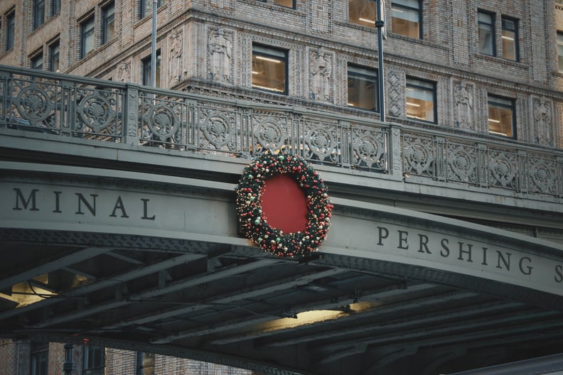 Christmas Zoom Background: Decorated Bridge