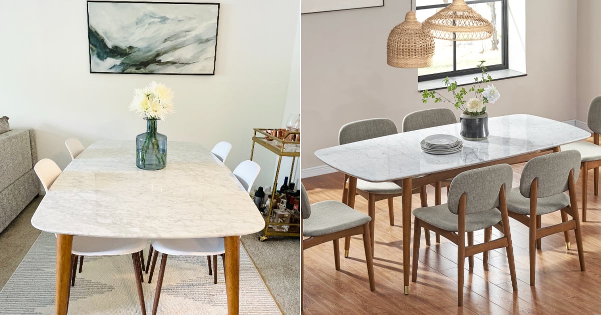 Castlery marble dining 2025 table