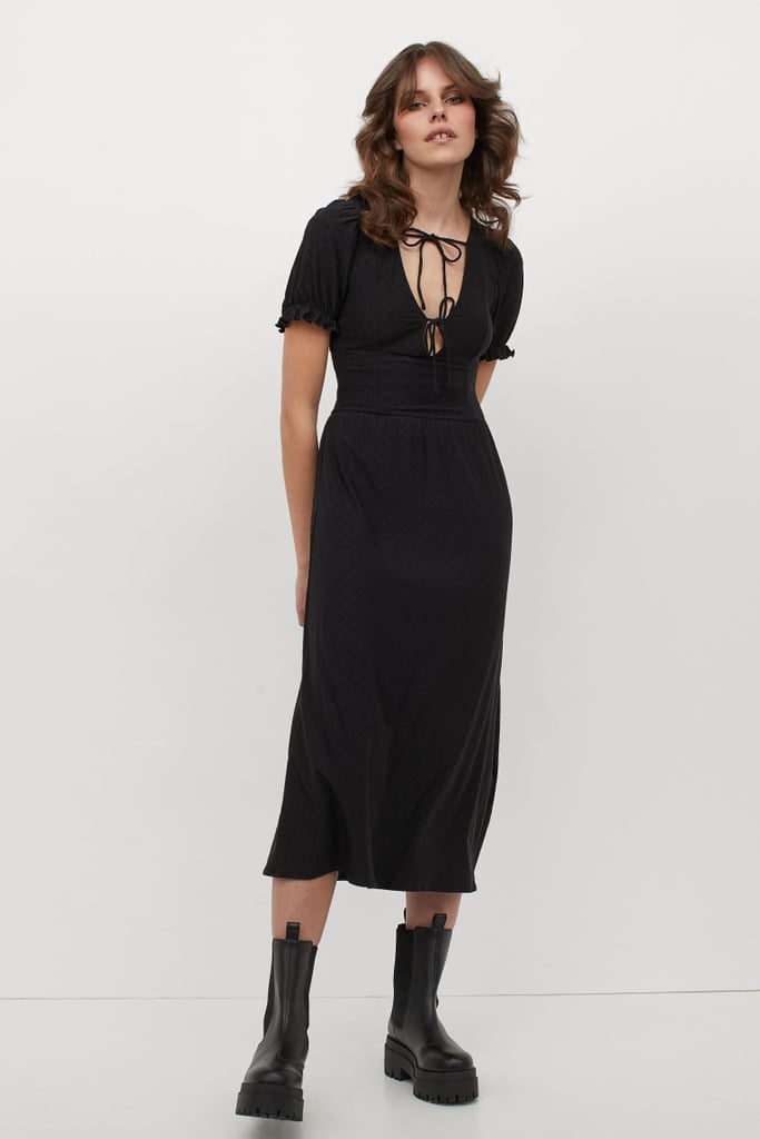 For a Feminine LBD: H&M Embroidered Dress
