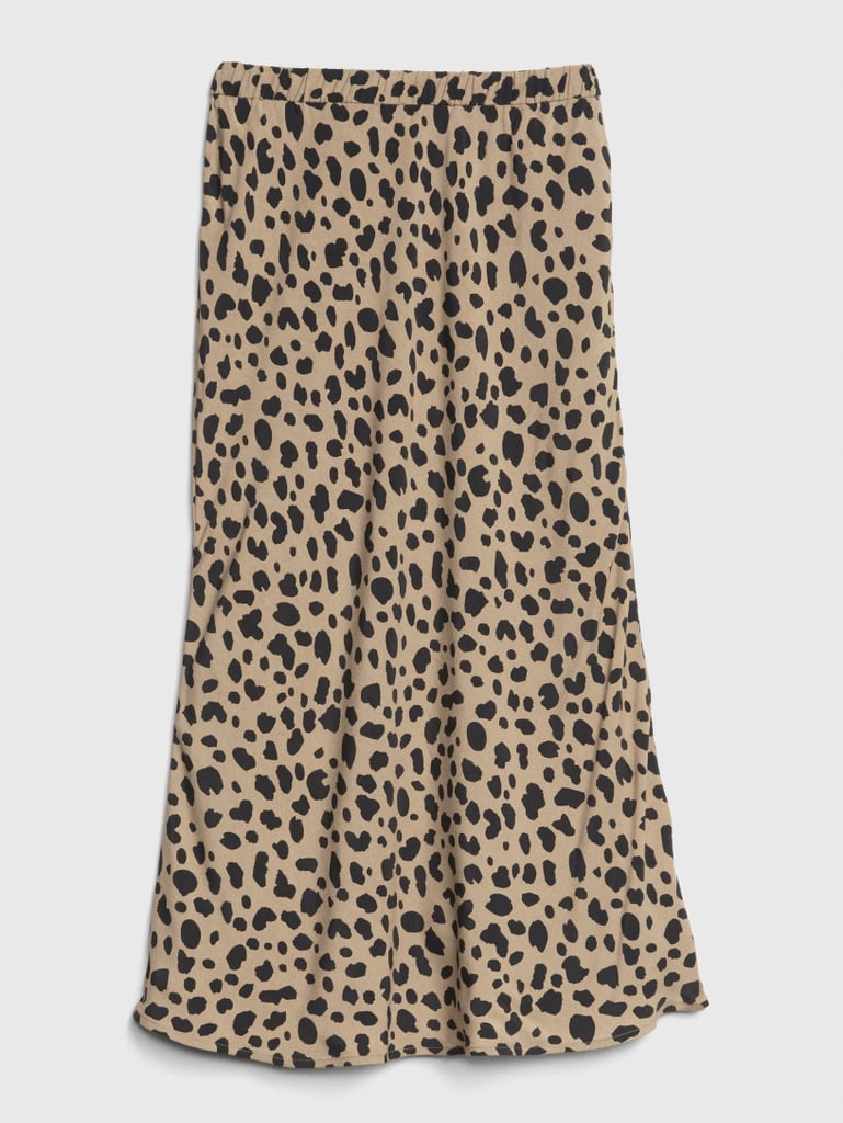 That Print Midi Skirt ($60) you bought earlier this year? It can fit seamlessly into your cold-weather wardrobe when paired with sherpa and denim.