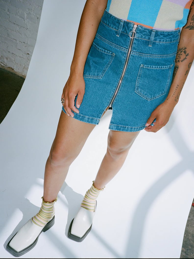 Summer Rave Outfit Idea: Mundaka Studios Zipped Skirt