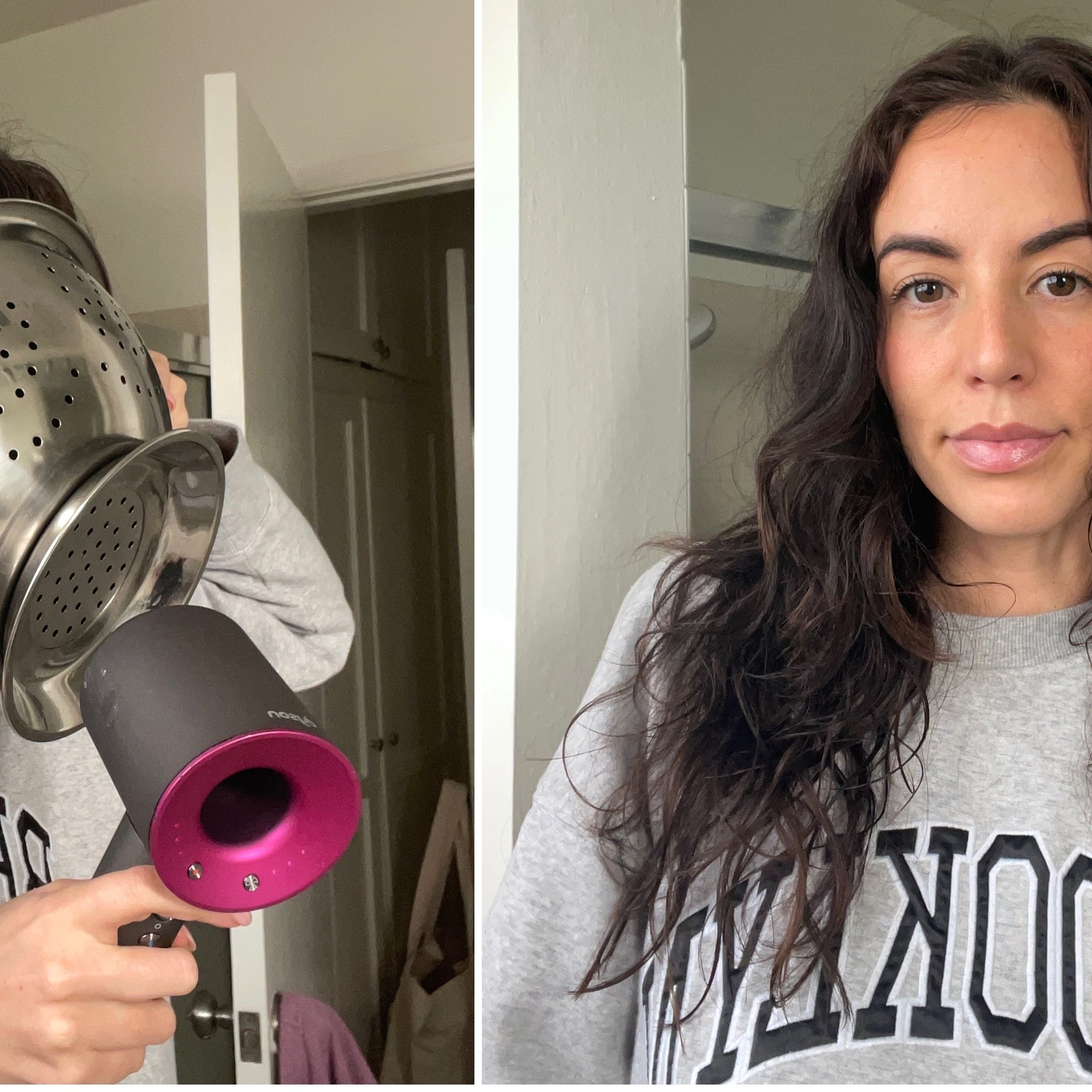 I Used a PastaStrainerasHairDiffuser Hack See Photos POPSUGAR Beauty