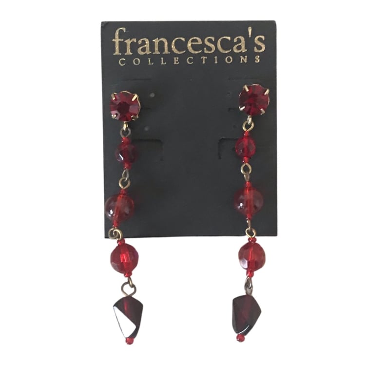 Francesca’s Red Dangle Earrings