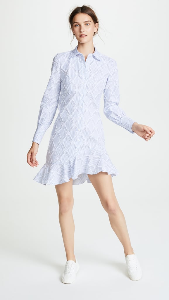 Derek Lam 10 Crosby Shirt Dress With Ruffle Hem