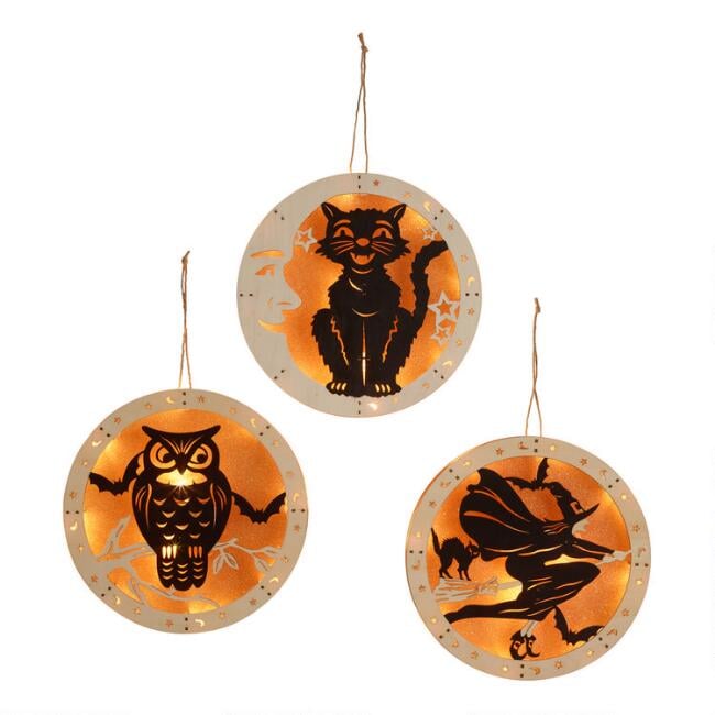 Vintage Halloween LED Light Up Hanging Decor