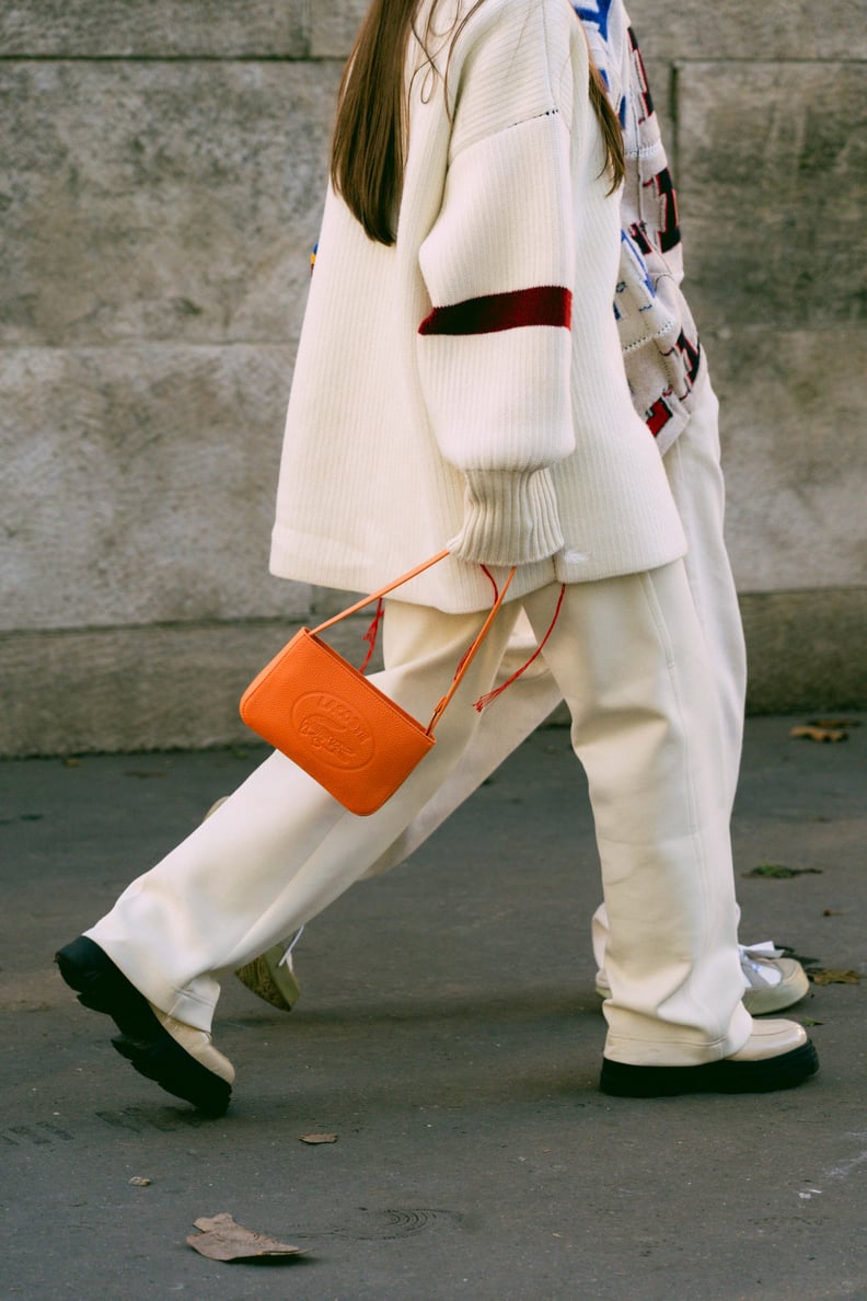 Winter-White Outfits With Pooling Pants and Platforms