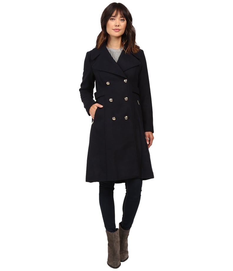 Meghan Markle's Navy Mackage Coat | POPSUGAR Fashion