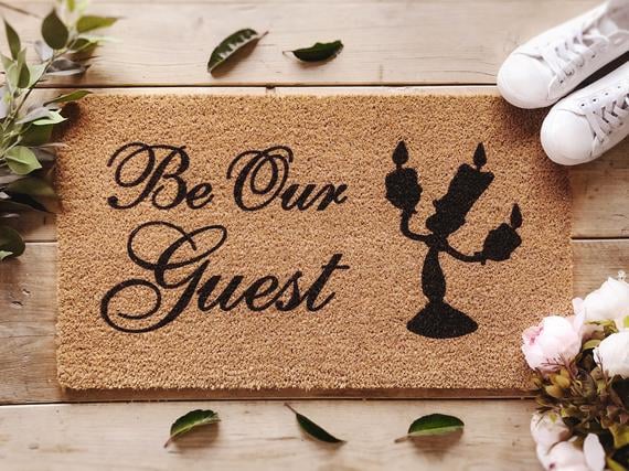 "Be Our Guest" Disney Doormat