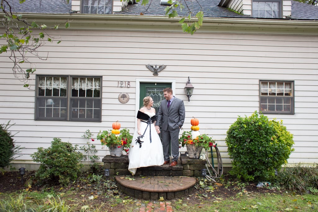 This Backyard Wedding Had Charming Rustic Halloween Decor
