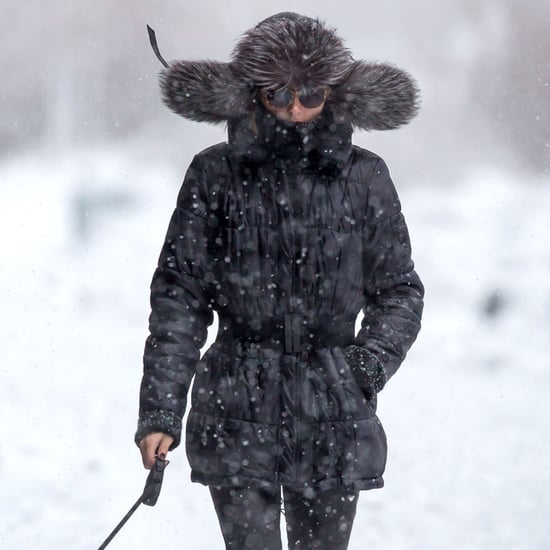 Olivia Palermo in Puffer Coat and Furry Boots in the Snow