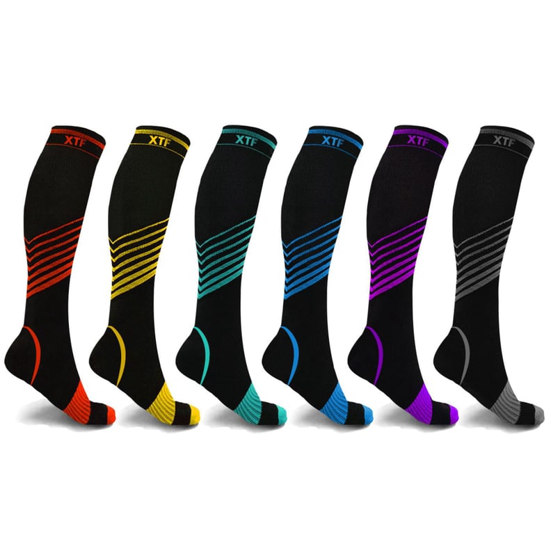 6-Pair Sport Compression Socks