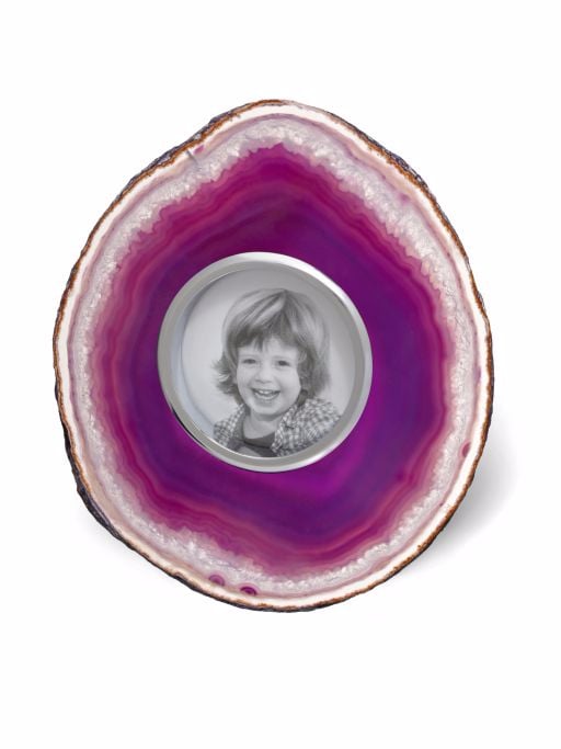 Hand-Polished Agate Frame ($58)