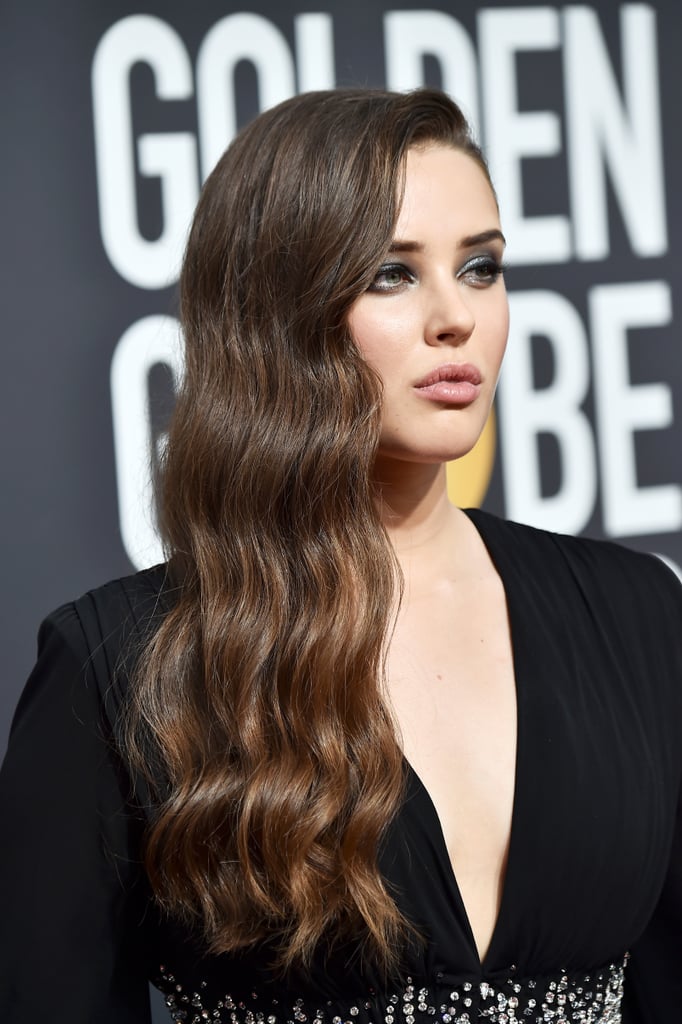 Katherine Langford Hair at the 2018 Golden Globes
