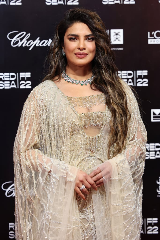 Priyanka Chopra Wears a Sheer Beaded Tony Ward Couture Dress
