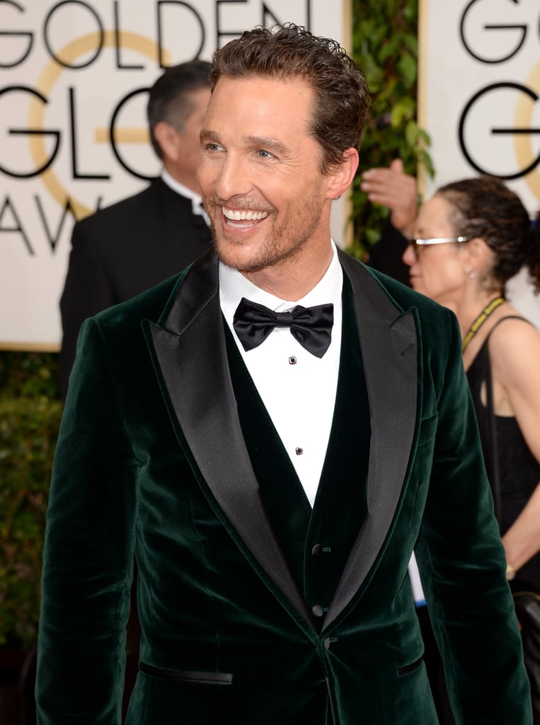 Matthew McConaughey's smile lit up the carpet.