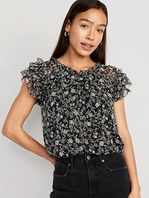 Old Navy Ruffle-Trim Smocked Top