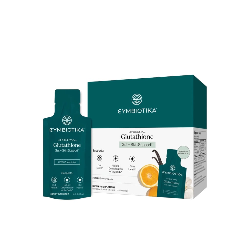 Cymbiotika Liposomal Glutathione ($80)
I really believe that part of the reason why my skin looks so great at 39 is that I've been on top of my diet and my nutrition since college. I've also been taking supplements for my gut and my overall health since my early 30s. I recently started taking this for my gut health and instantly noticed how great my skin was looking and feeling within a week of taking it. That's because, in supporting my gut health and my liver's natural detoxification, liposomal glutathione protects my cells from stress, which results in healthy-looking skin. This liquid formula is also delicious. I look forward to taking it every morning on an empty stomach.