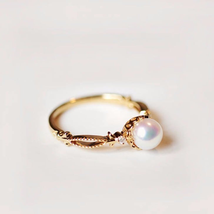  Pearl  Engagement  Rings  From Etsy POPSUGAR Fashion