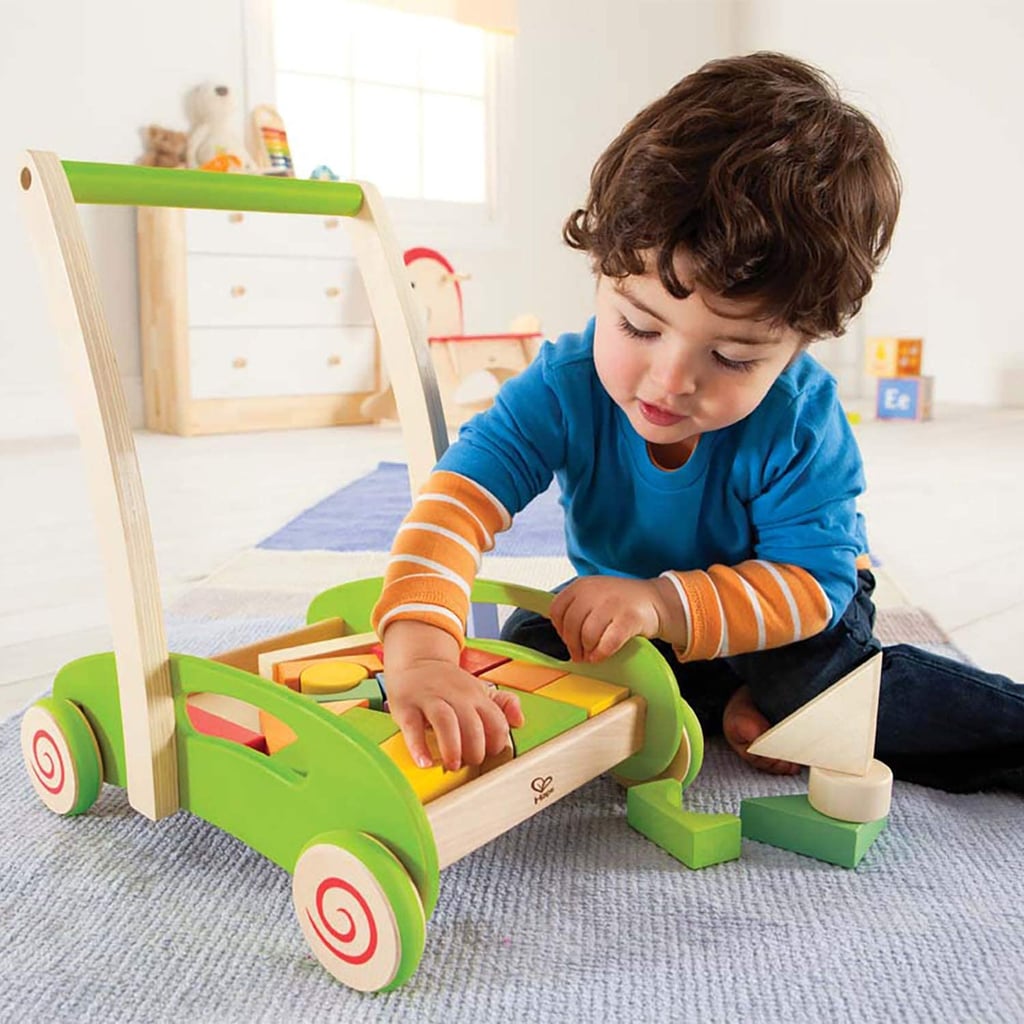 Hape Block and Roll Wooden Push and Pull Toy Creative Gifts For 1
