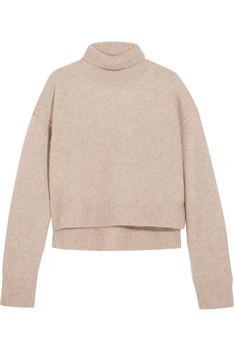 Selena Gomez Wearing Khaite Beige Sweater | POPSUGAR Fashion