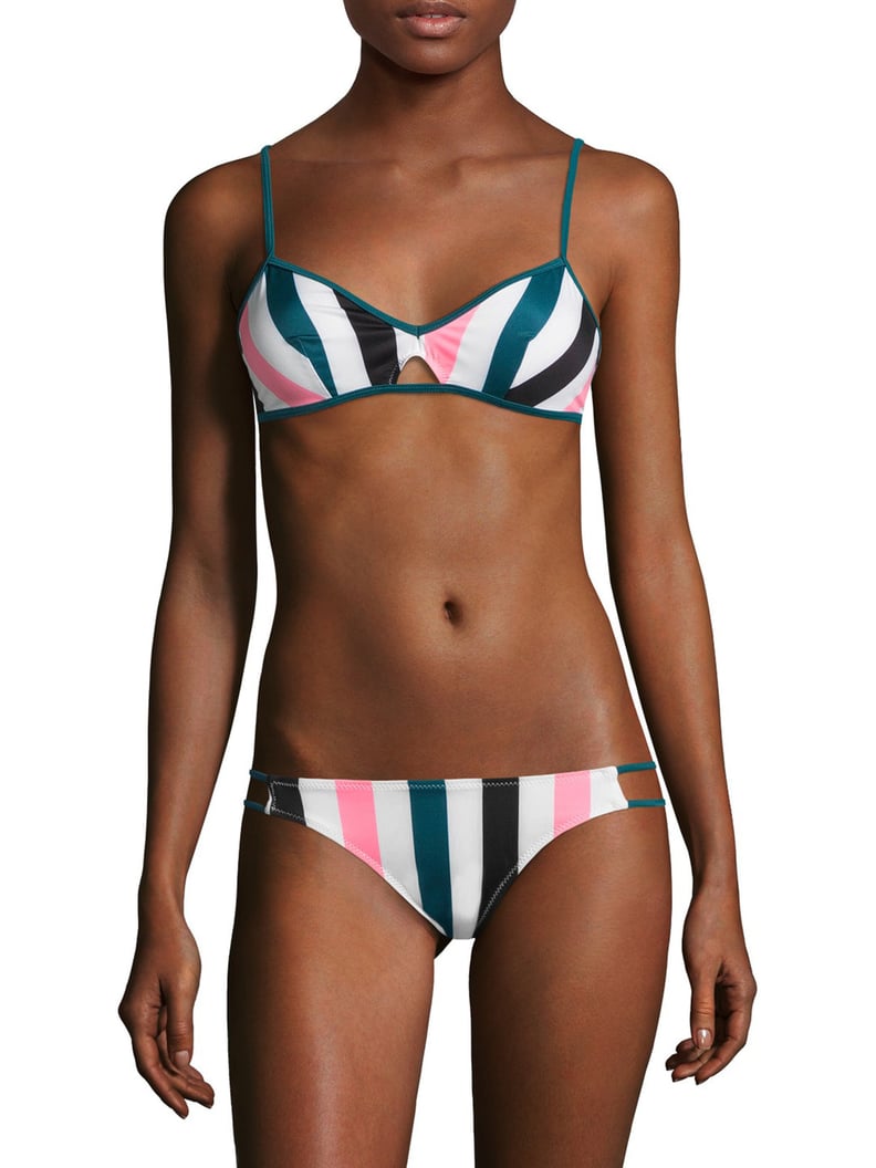 Cecile wears Katie Perry Bikini, Flat chest top £28, Side …