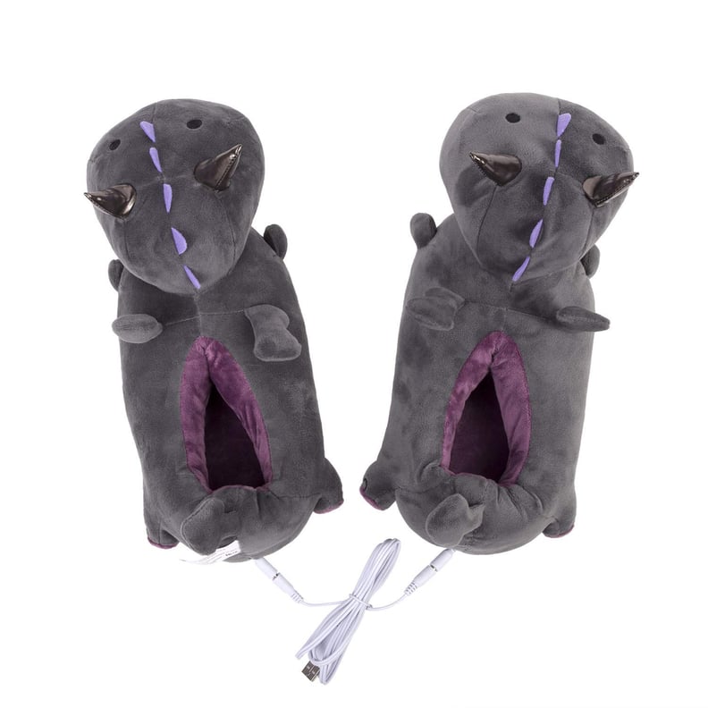 Smoko Adorable Plush Dragon Heated Slippers