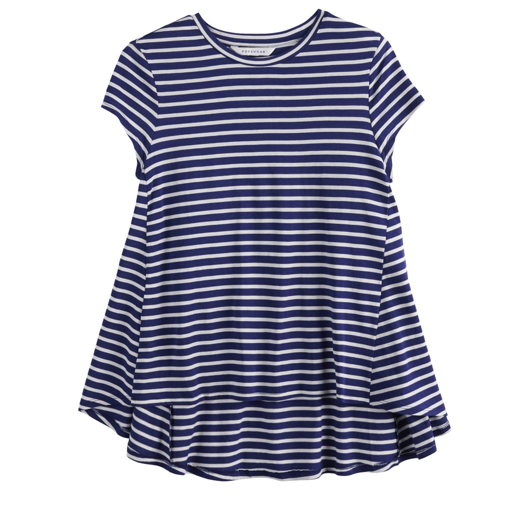 Babydoll Swing Tee in Blueprint and Bright White Stripe
