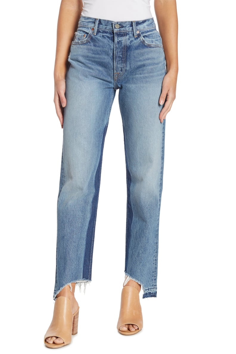 Grlfrnd Helena Contrast Asymmetrical Jeans